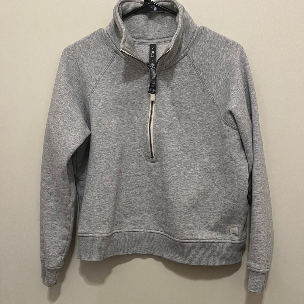 Vuori restore half zip crop sweatshirt in heather grey size XS